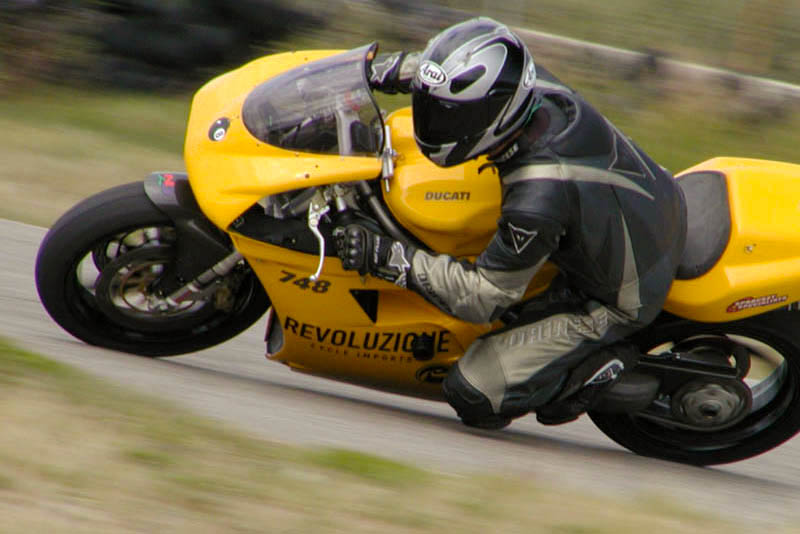 Jay on Ducati 853 race bike