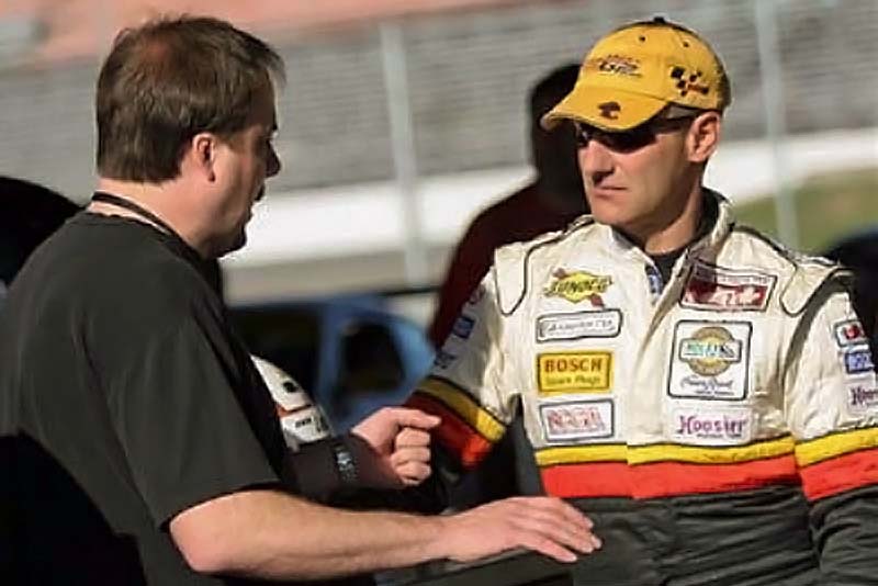 driver debrief at Daytona