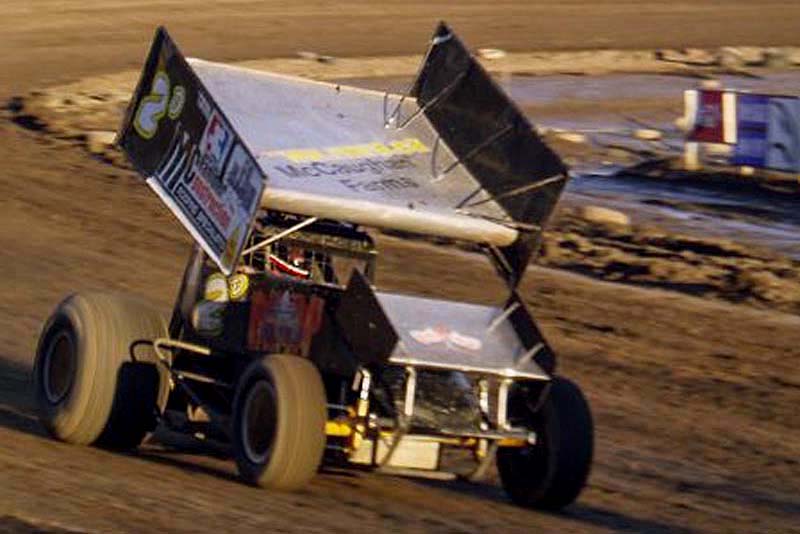 Jay's first sprint car win